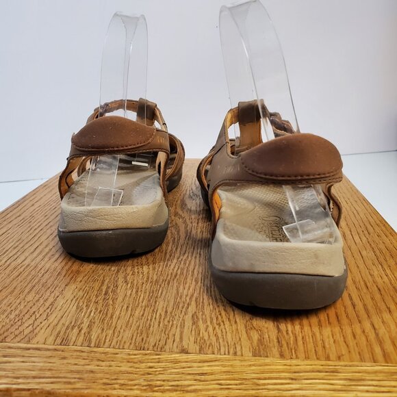 Baretrap Feena Sandal Women Size 7.5M Brown Strappy Adjustable Hook Loop Comfort - Picture 4 of 8